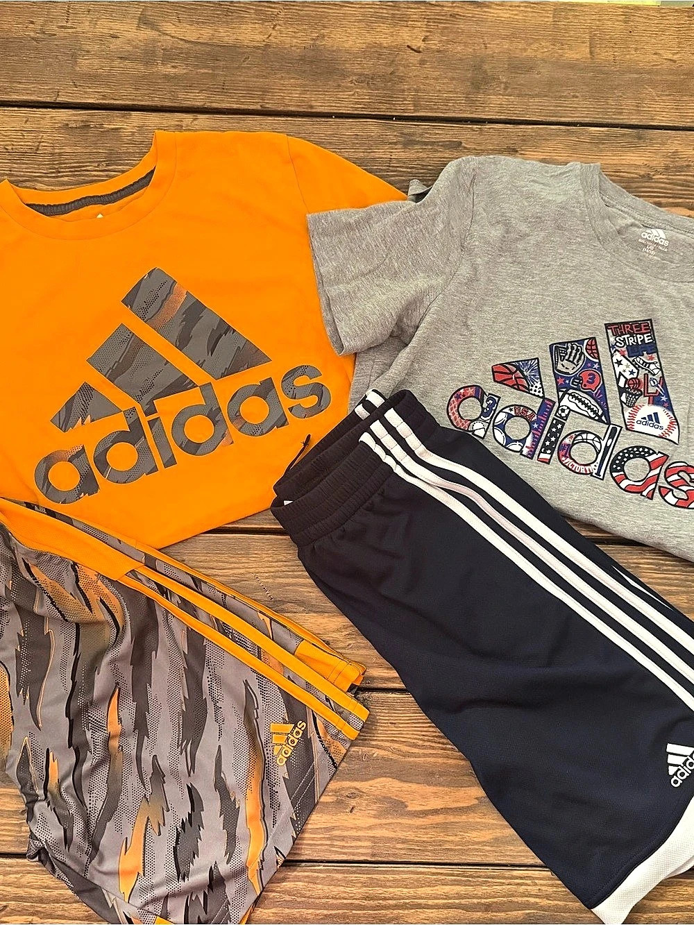 Adidas Boys Large Lot Tee Short Sets